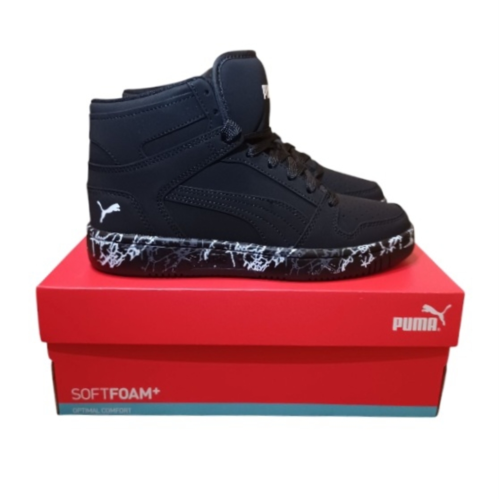PUMA Rebound Layup NBK, Black color, size 4.5 US kids
